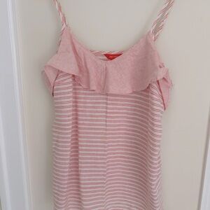 Joe Fresh Striped Ruffle Tank Top